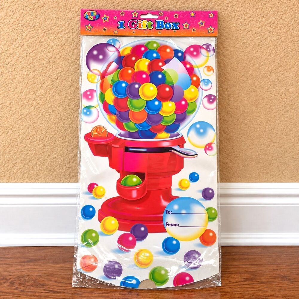 Lisa Frank Rainbow Gumball Machine Gift Box Colorful Retro Gift Packaging NWT
